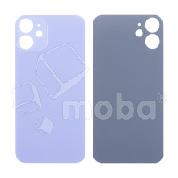 Задняя крышка для iPhone 12 mini (A2399) Фиолетовый (стекло, монолит, широкий вырез под камеру, логотип) - Премиум