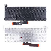 Клавиатура для ноутбука MacBook Pro 13" A2289 (2020, Г-образный Enter RU) Черный
