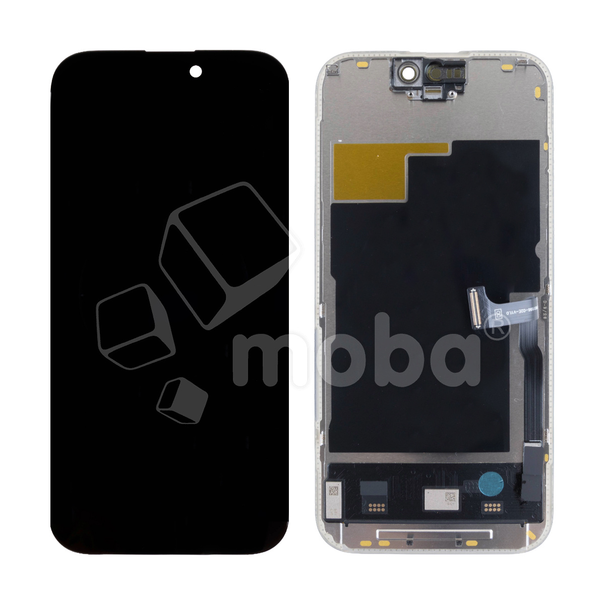 Дисплей для iPhone 15 Pro (A3102) в сборе с тачскрином Черный - DD (Soft OLED, Full HD, 120 Гц) (с верификацией = с привязкой без ошибки)