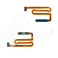 Шлейф для Samsung Galaxy M12/A12/A12 Nacho (M127F/A125F/A127F) сканер отпечатка пальцев Синий