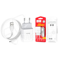 Сетевое зарядное устройство USB Hoco C72A (10.5W, кабель MicroUSB) Белый