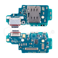 Шлейф для Samsung Galaxy S24 Ultra (S928B/EU version) плата системный разъем/разъем SIM/микрофон - Премиум