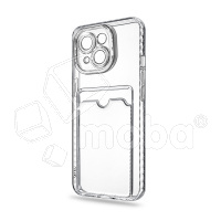 Чехол-накладка для iPhone 15 (с защитой камеры, карманом для карт, прозрачный)