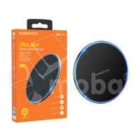 Беспроводное зарядное устройство Borofone BQ3 Pro (15W, быстрая зарядка, подсветка) Черный