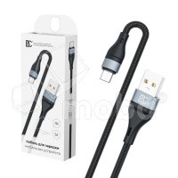Кабель USB - MicroUSB BC X57 (5A, оплетка ткань) Черный