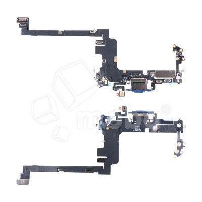Шлейф для iPhone 17 Pro (A3523) на системный разъем/микрофон Синий - Премиум