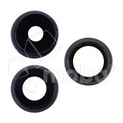 Стекло камеры для iPhone 15 Pro (комплект 3 шт.) Черный