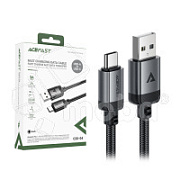 Кабель USB - Type-C Acefast C20-04 (3A, оплетка нейлон, 1.2 м) Черный