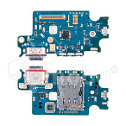 Шлейф для Samsung Galaxy S22+ (S906U/America/EU version) плата системный разъем/разъем SIM/микрофон - Премиум
