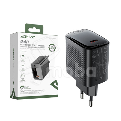 Сетевое зарядное устройство Type-C Acefast A112 (45W, PD, GaN) Черный