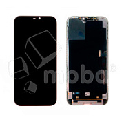 Дисплей для iPhone 12 Pro Max (A2411) в сборе с тачскрином Черный (Soft OLED, Full HD) (площадка под IC)