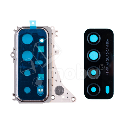 Стекло камеры для Huawei P Smart 2021 (PPA-LX1) в сборе с рамкой Черный