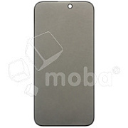 Защитное стекло "Антишпион" для iPhone 14 Pro Max Черный (Закалённое, полное покрытие)